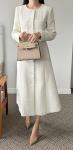 Elegant White Tweed Blazer Dress for Women
