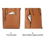 ECOSUSI Vegan Leather Convertible Tote Backpack