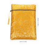 Silk Brocade Book Storage Bag with Zipper