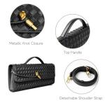 Joryin Black Woven Evening Clutch Bag