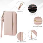 Pink Champagne Tassel Bifold Wallet for Women