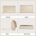 Champagne Evening Clutch for Weddings and Parties