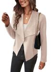 PRETTYGARDEN Women's Cropped Faux Suede Jacket