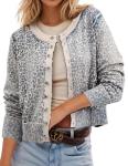 Ziesexy Spring Leopard Print Cropped Cardigan