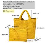 JINMANXUE Dark Green Woven Tote Bag for Women