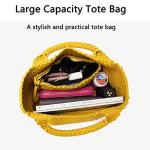 JINMANXUE Dark Green Woven Tote Bag for Women