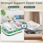 Clear Hard Shell Zipper Pouches - 3 Pack