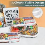 Clear Hard Shell Zipper Pouches - 3 Pack