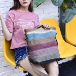 Multi-Color Canvas Hobo Shoulder Bag for Women
