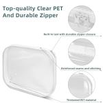 Clear Hard Shell Zipper Pouches - 3 Pack