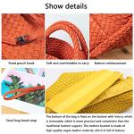 JINMANXUE Dark Green Woven Tote Bag for Women