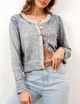 Ziesexy Spring Leopard Print Cropped Cardigan