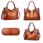 HESHE Leather Tote and Crossbody Handbag for Women