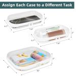 Clear Hard Shell Zipper Pouches - 3 Pack