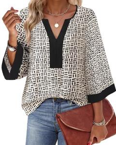 Bebonnie Women's Plus Size Flare Sleeve Tunic Tops