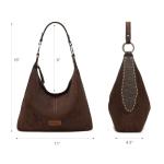 Stylish Wrangler Suede Slouchy Hobo Bag for Women