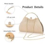 Gold Glitter Clutch Purse for Formal Events
