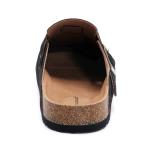 VIVASUN Suede Clogs with Cork Footbed, Black