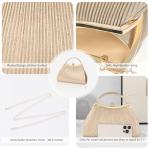 Gold Glitter Clutch Purse for Formal Events