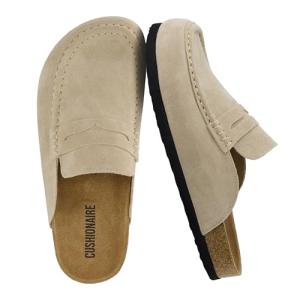 CUSHIONAIRE Fondu Leather Mule Clogs for Women
