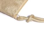 YUWITA Gold Glitter Rhinestone Evening Purse
