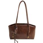 Brown Vintage Hobo Shoulder Bag with Pendant