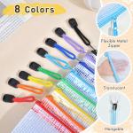 26pcs Clear Waterproof Zipper Pouch Set