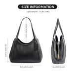 Chic Black Vegan Leather Hobo Bag for Women