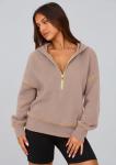 PRETTYGARDEN Women's Fall Half Zip Cropped Hoodie