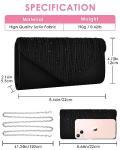 TINDTOP Black Evening Clutch for Special Occasions
