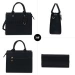 Chinllo Women's Black Tote Bag with Strap