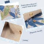 XquiziFit Beaded Floral Evening Clutch in Blue