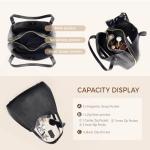 Chic Black Vegan Leather Hobo Bag for Women