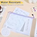 26pcs Clear Waterproof Zipper Pouch Set