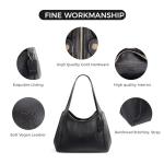 Chic Black Vegan Leather Hobo Bag for Women