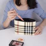 Chic Khaki Makeup Pouch for Stylish Travel