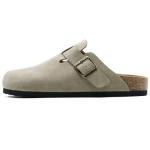 VIVASUN Grey Suede Clogs with Arch Support