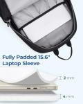 BAGSMART 15.6 Inch Travel Laptop Backpack - Black