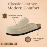 CUSHIONAIRE Fondu Leather Mule Clogs for Women