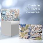 XquiziFit Beaded Floral Evening Clutch in Blue