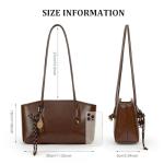 Brown Vintage Hobo Shoulder Bag with Pendant