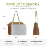 Vegan Leather Tote Bag for Women - Mushroom