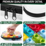 6 Pack Clear Zipper Cases for Travel & Storage