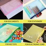 LEOBRO Set of 4 Mesh Zipper Pouch Bags