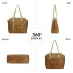 Vegan Leather Tote Bag for Women - Mushroom