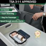 6 Pack Clear Zipper Cases for Travel & Storage