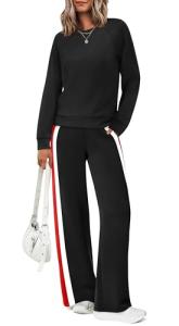 XIEERDUO Black Women's Lounge Set - Fall Fashion