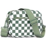 Cute Checkered Crossbody Bag for Women in Green