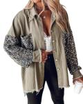Chic Oversized Sequin Denim Jacket for Women