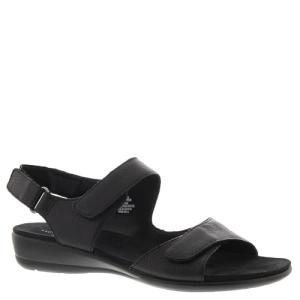 Easy Spirit Hartwell Black Leather Casual Sandals